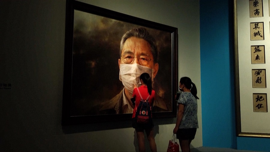 鐘南山畫像展,鐘南山口罩畫像,疫情下的畫展 鐘南山畫像展,鐘南山口罩畫像,疫情下的畫展